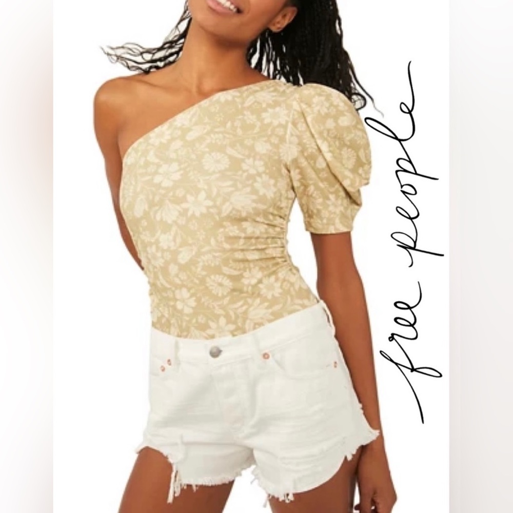 NWT FREE PEOPLE CACTUS COMBO ONE SHOULDER BODYSUIT SIZE SMALL